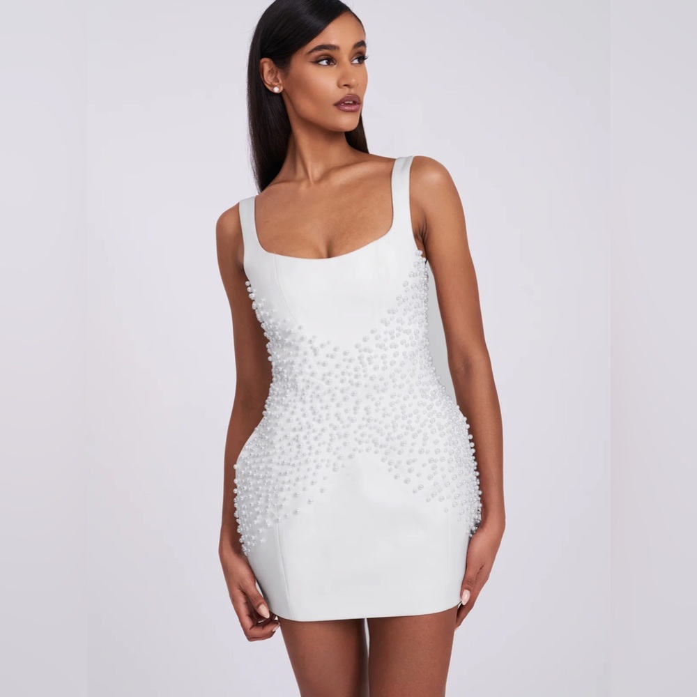 Elegant White Embellished Dress